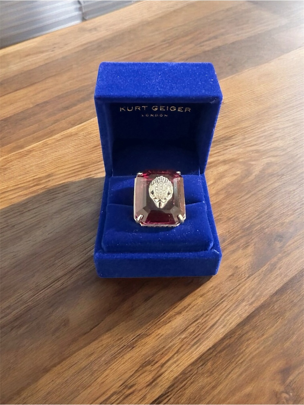 Kurt Geiger Silver Crystal Eagle Ring